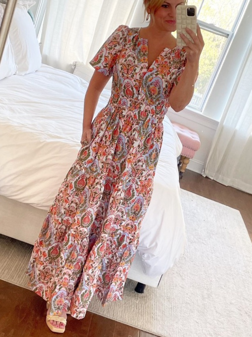 Anthropologie Somerset printed cotton maxi dress. Medium - Picture 5 of 12